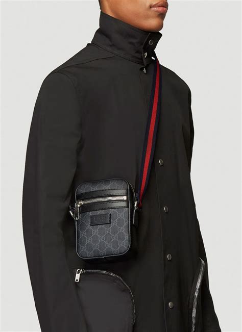 gucci male purse|gucci shoulder bag men's black.